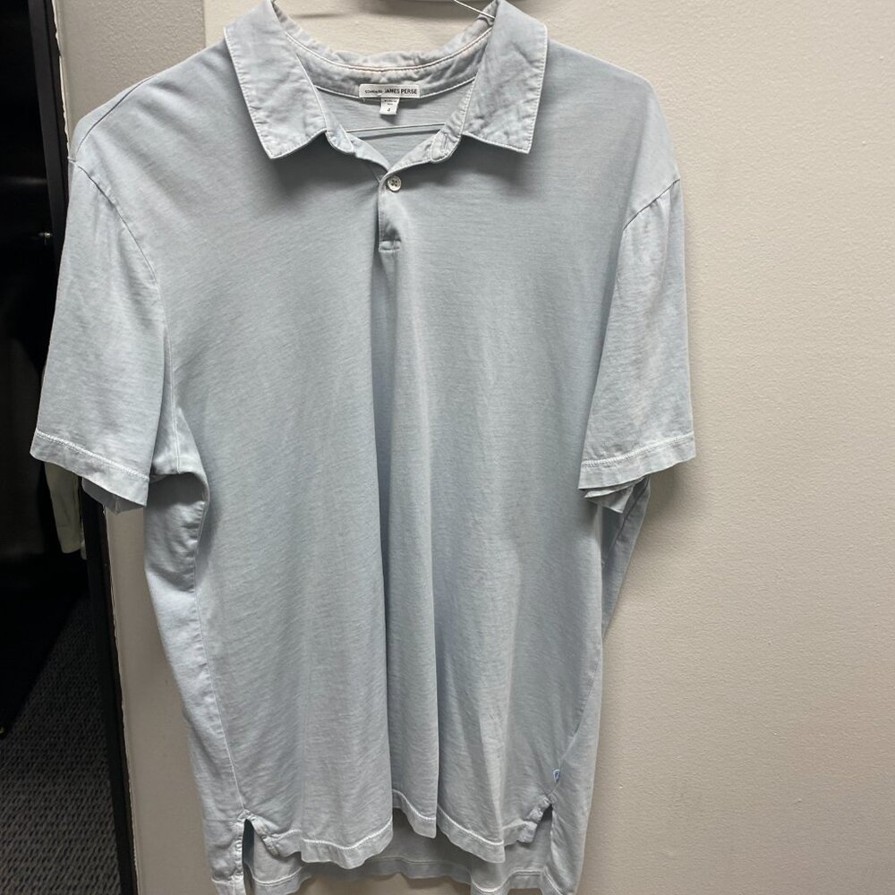 JAMES PERSE Supima Cotton-Jersey Polo Shirt  Size 4